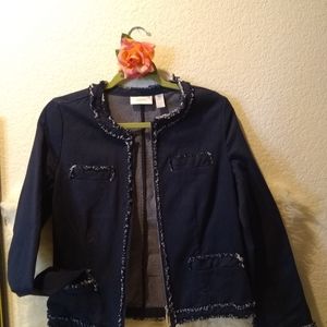 🧥Chico's 100% Cotton Demin-Blue Color Jacket